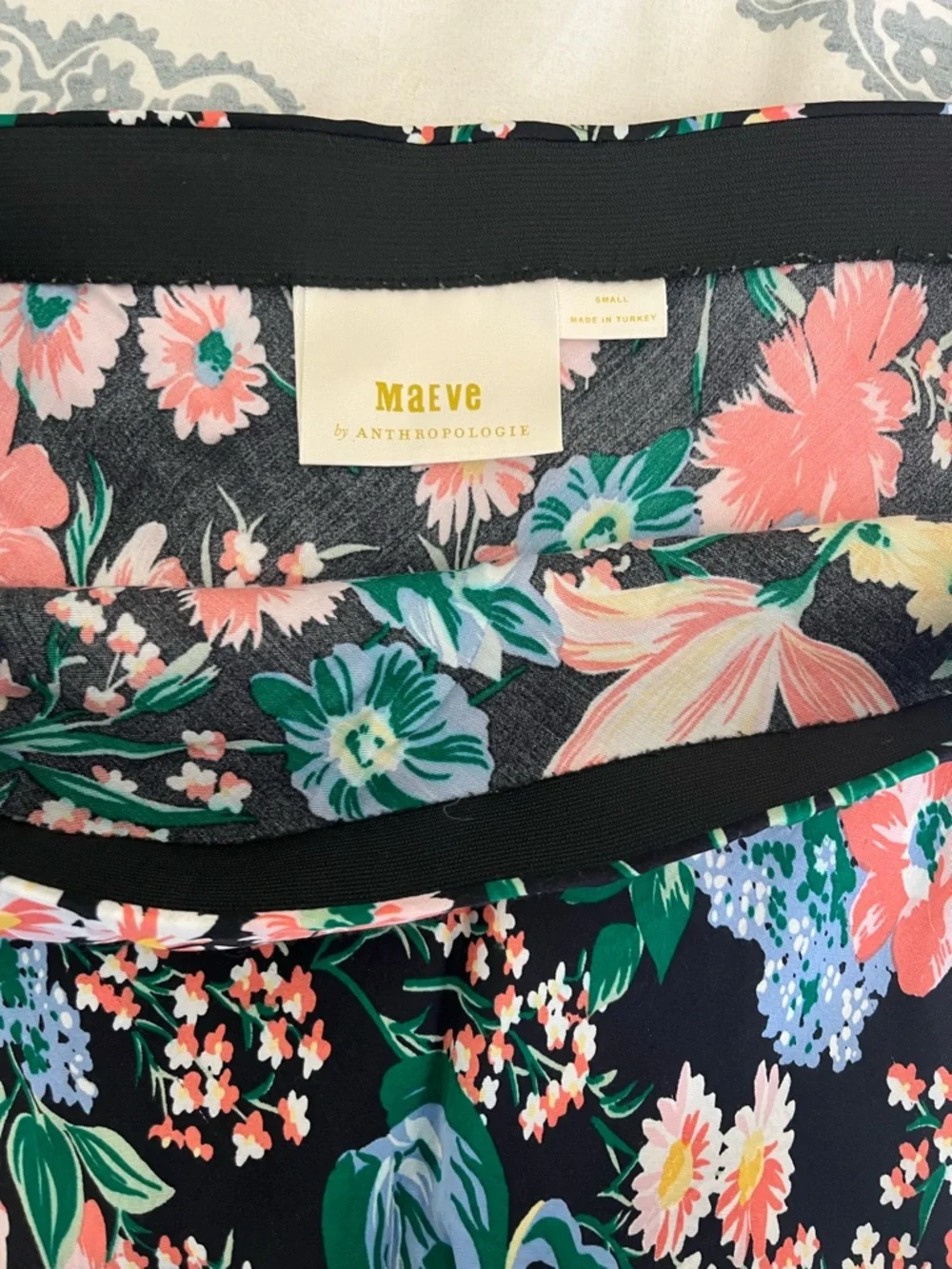 Maeve Floral Maxi Skirt with Vibrant Multi-Color Print Size Small - Picture 4 of 7